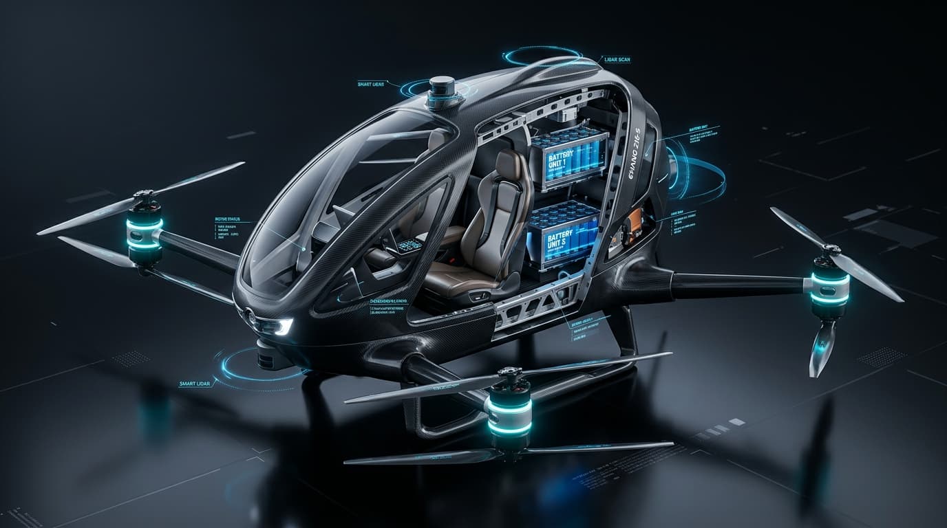 EHang 216-S 3D Cutaway Blueprint